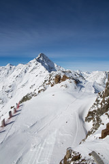 Fototapeta na wymiar Alps Panorama in Solden, Austria