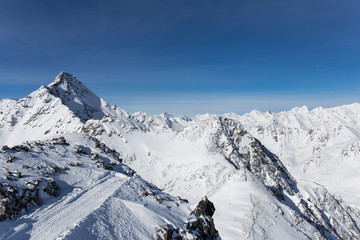 Fototapeta na wymiar Alps Panorama in Solden, Austria