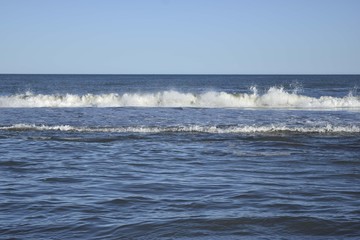 Waves breaking, Pinamar, Buenos Aires, Argentina