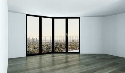 Spacious room with high window