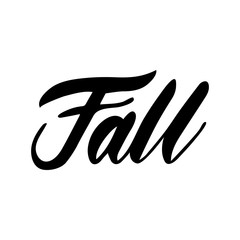 Fall greeting card. Vector isolated illustration: brush calligraphy, hand lettering. Inspirational typography poster. For calendar, postcard, label and decor.