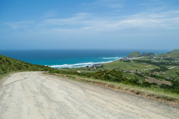 Coastline and Dirt Road, at Coffee Bay and Hole in the Wall, Eastern Cape, South Africa