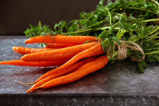 Heap of ripe carrots.