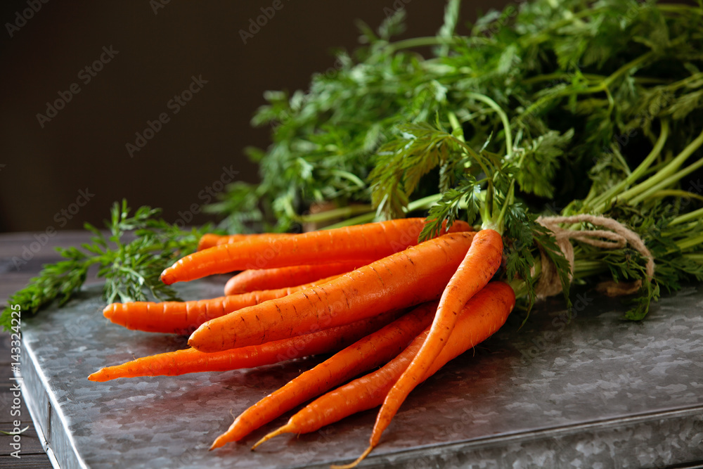 Canvas Prints heap of ripe carrots.