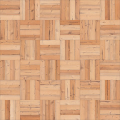 Seamless wood parquet texture (chess sand color)