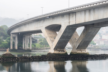 reinforced concrete bridge over the river