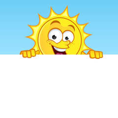 Naklejka premium Funny drawing of a sun, vector illustrations