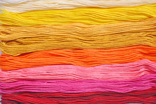 Shade of colour threads for needlework or embroidery