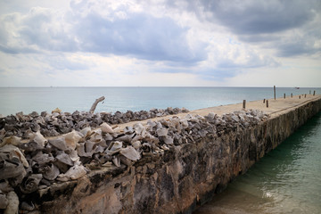 Pier made of seashells