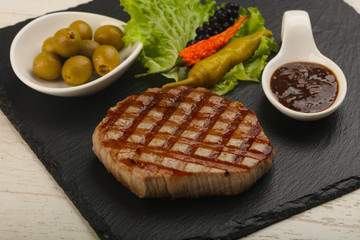 Grilled beef steak