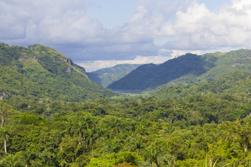 Fototapeta premium View of the Sierra of Escambray, Cienfuegos Province, Cuba