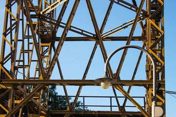 Fototapeta premium Crane in Yellow