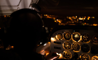 Pilot in the nightsky