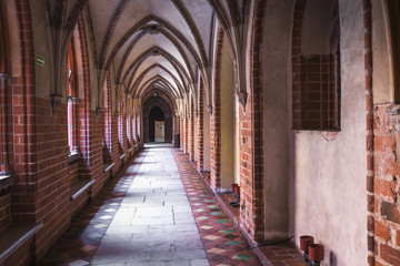 Picturesque scene of Malbork castle in Pomerania region, Poland