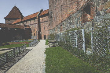 Picturesque scene of Malbork castle in Pomerania region, Poland
