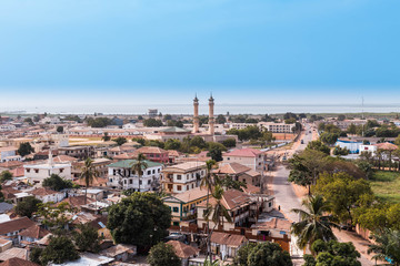 Panorama Banjulu stolicy Gambi - obrazy, fototapety, plakaty