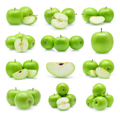 Green apple isolated on white background