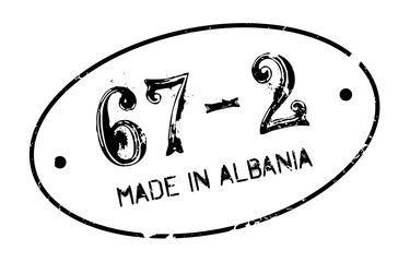 Made In Albania rubber stamp. Grunge design with dust scratches. Effects can be easily removed for a clean, crisp look. Color is easily changed.