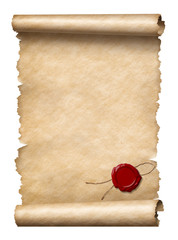 scroll with wax seal