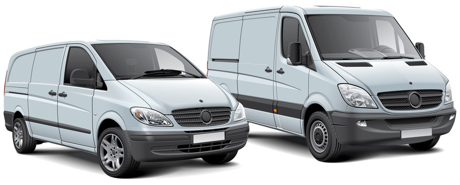 Two light commercial vehicles