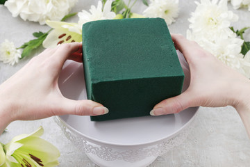 How to make luxurious floral arrangement with lilies, roses, eustoma, chrysanthemum and hortensia...