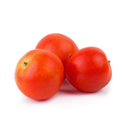 Tomatoes on a white background