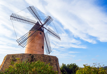 Plakat Typical wind mill, Mallorca