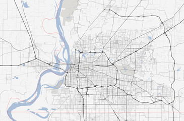 Map Memphis city. Tennessee Roads - 143338415