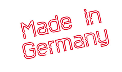 Made In Germany rubber stamp. Grunge design with dust scratches. Effects can be easily removed for a clean, crisp look. Color is easily changed.