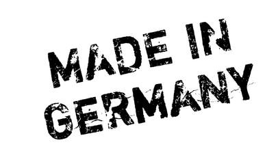 Made In Germany rubber stamp. Grunge design with dust scratches. Effects can be easily removed for a clean, crisp look. Color is easily changed.