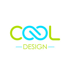 Cool word logo with infinity symbol