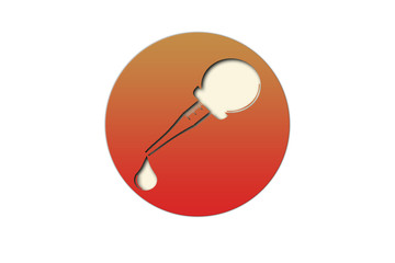 Pipette icon on Cardboard