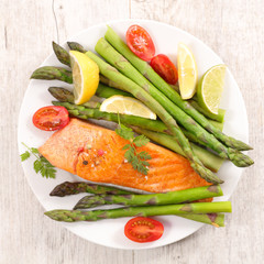 grilled salmon and asparagus