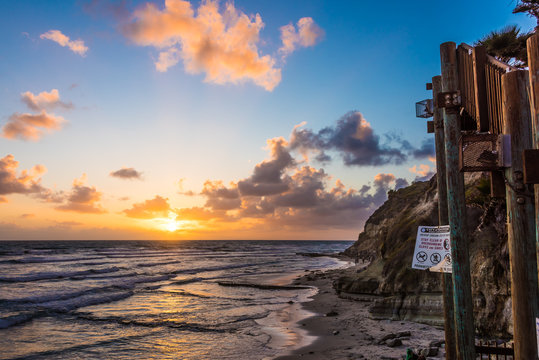 Sunset at Swami's Beach