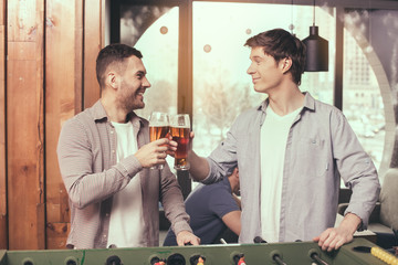 Friends having fun in pub
