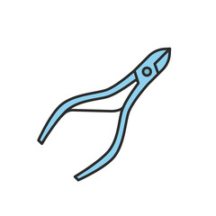 Fototapeta premium Cuticle nipper color icon