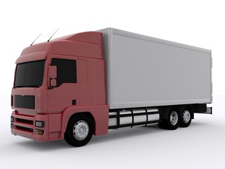 White Truck isolated