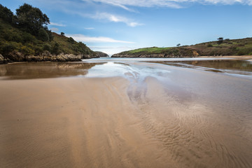 Landscape in the Poo Beach. Asturias. Spain.