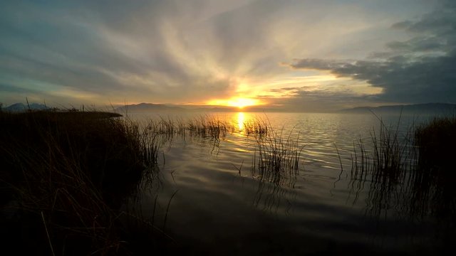 Video at Utah Lake during sunset.