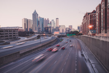 Modern city skyline. Atlanta, GA, USA