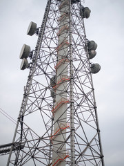 Telecommunications equipment on a trellis