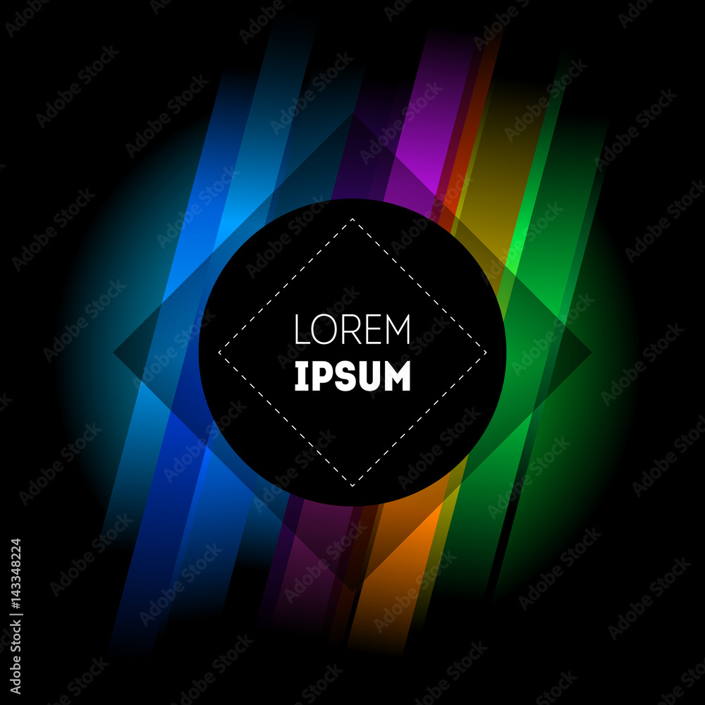 Poster abstract dynamic background with geometric elements. template of cover.