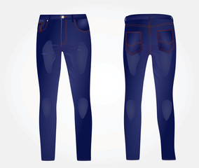 Blue jeans vector