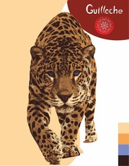 jaguar, engraving, guilloche © Armen