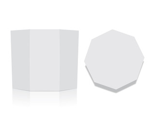 Octagonal box for your design and logo. It's easy to change colors. Mock Up. Vector EPS 10