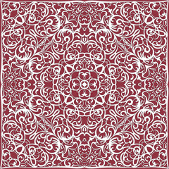 Red handkerchief with white ornament