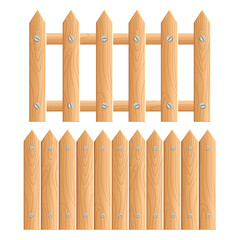 Cartoon rural wooden fence