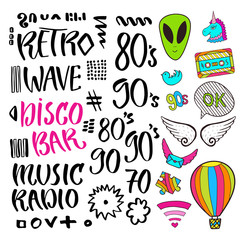 Modern vector lettering. Pop art stickers and signs. Printable calligraphy phrase. T-shirt print design.