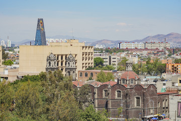 Fototapeta premium Aerial view of Mexico cityscape