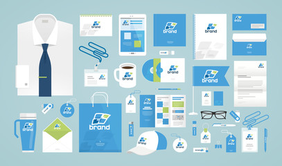 Business design. Corporate identity template. Logo, label, brand promotion. Vector illustration
